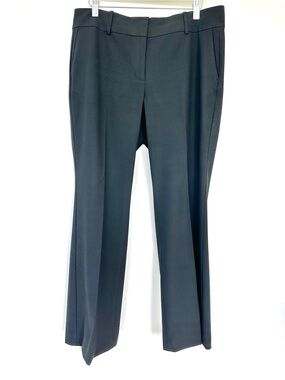 Ann Taylor Black Boot Cut Dress Pants, High Waisted, Creased Centres, Petite